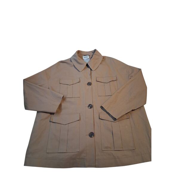 Asos Women's size 14 Oversized Utility Cargo Barn Field Boxy Grungecore Jacket - Picture 2 of 12